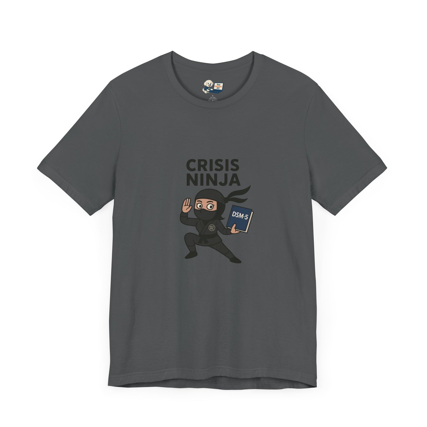 Mental Health "Crisis Ninja" Unisex Jersey Tee - Fun & Quirky Design for Everyday Heroes