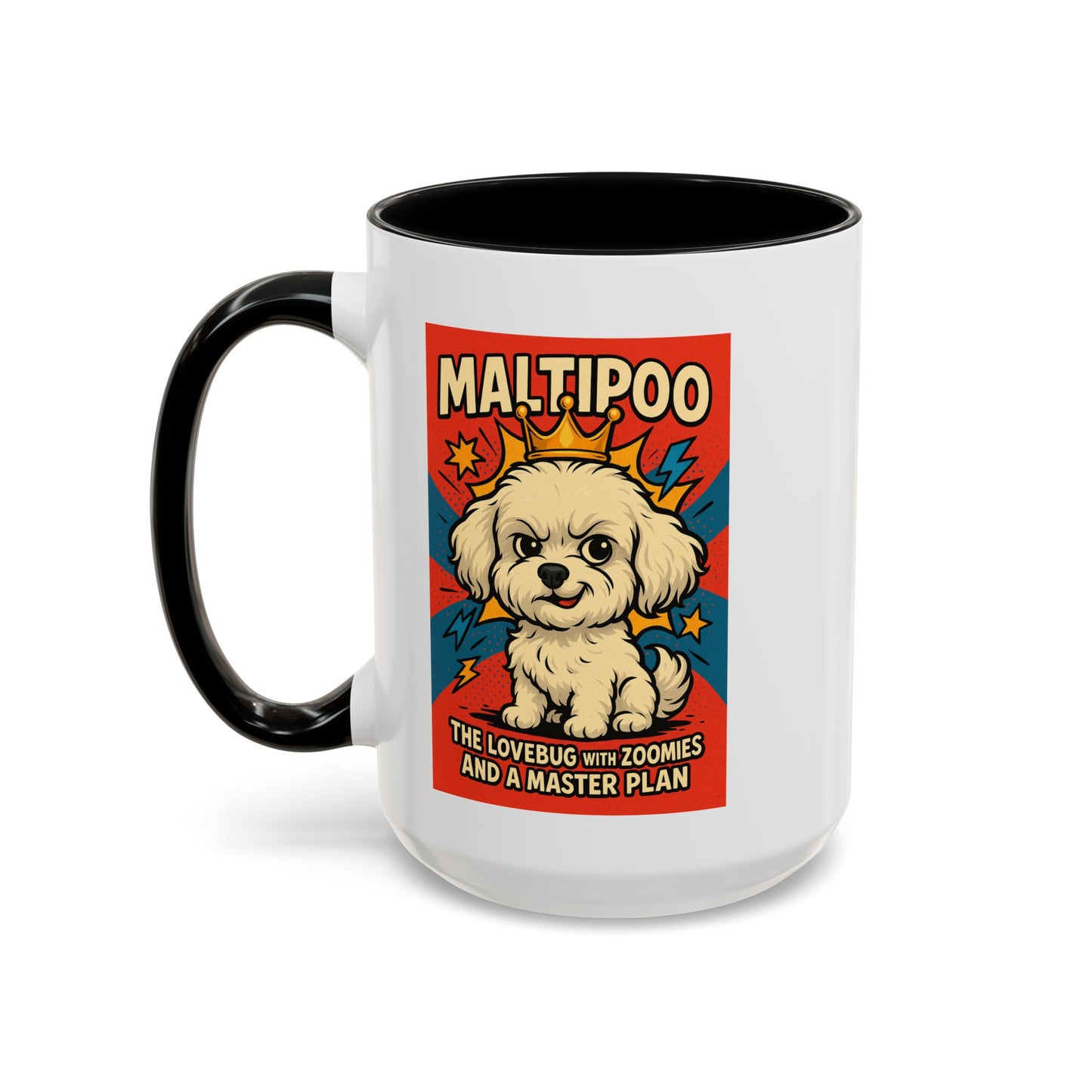 Maltipoo Lovebug Coffee Mug - Fun 15oz Accent Mug for Dog Lovers