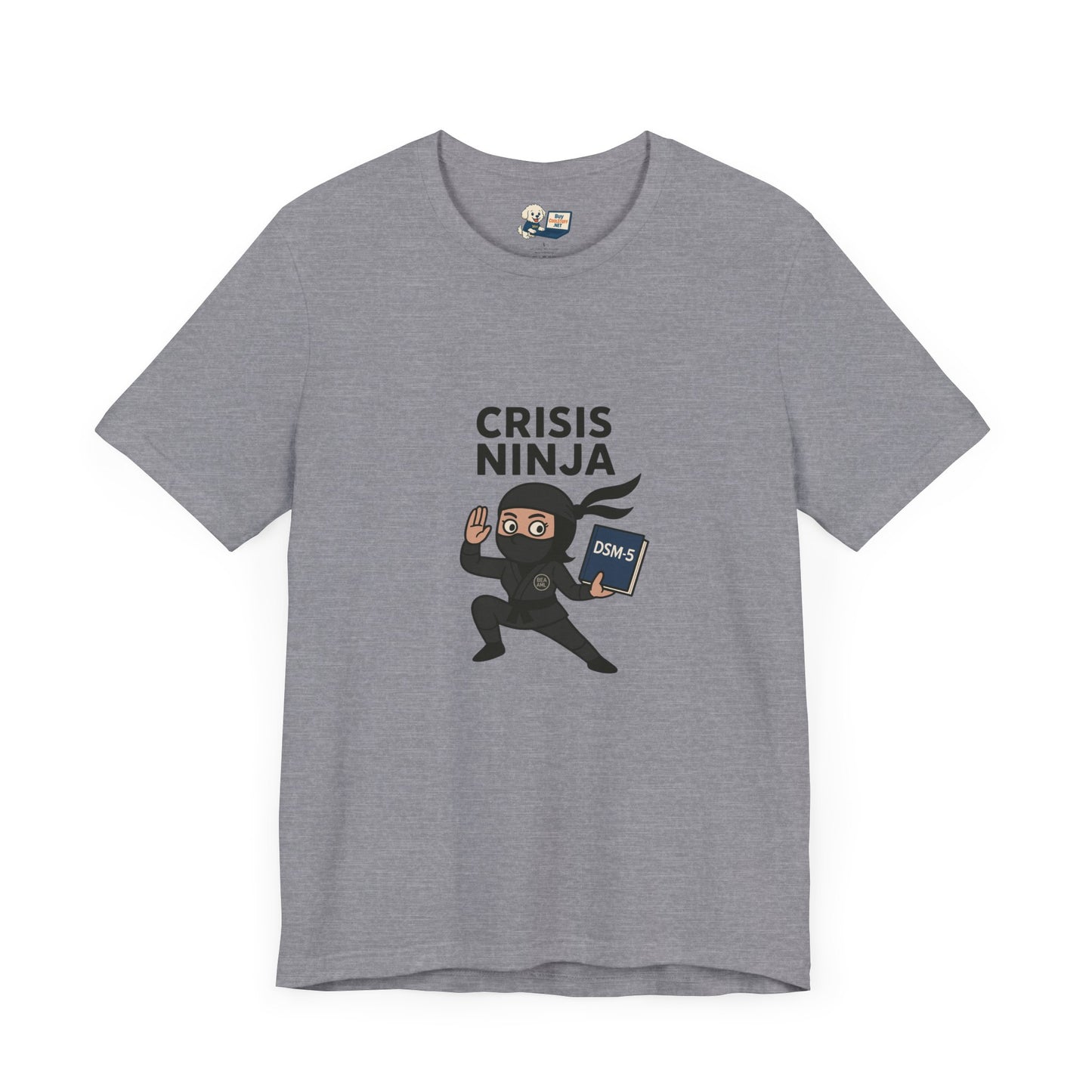 Mental Health "Crisis Ninja" Unisex Jersey Tee - Fun & Quirky Design for Everyday Heroes
