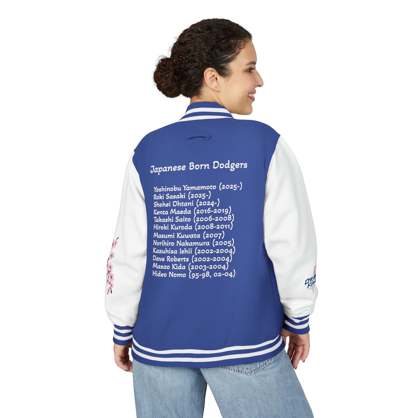 Dodgers Japanese Born Players Tribute Design Unisex Heavyweight Letterman Jacket -Men & Women