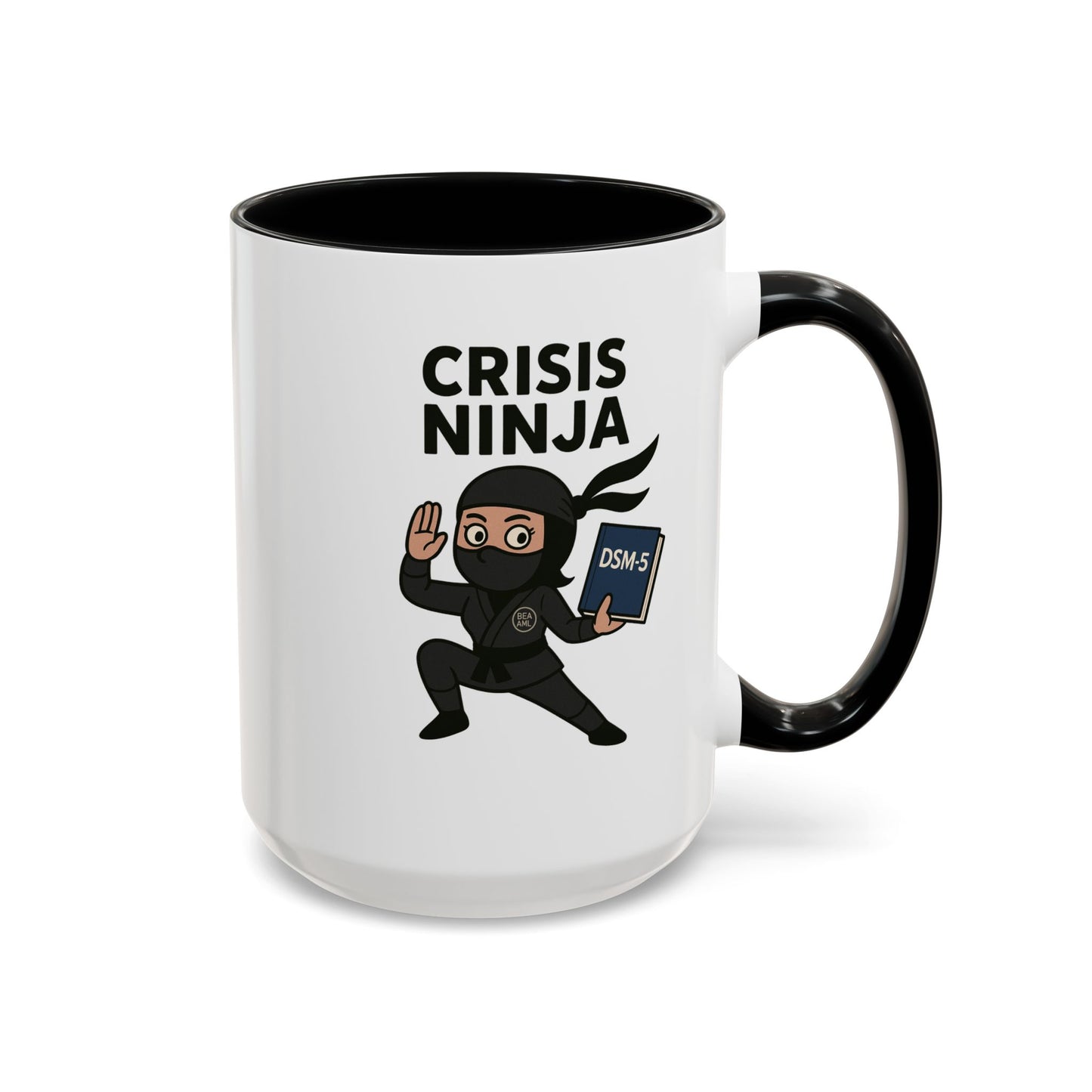 Mental Health "Crisis Ninja" -Accent Mug - 15oz