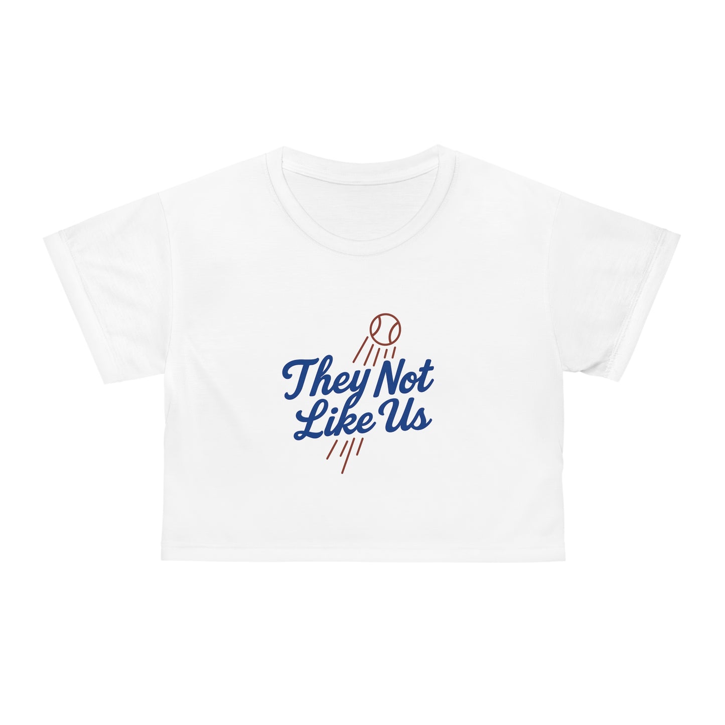 Dodgers "They Not Like Us-Baddie" Crop Tee - Trendy Casual Wear for Street Style Lovers
