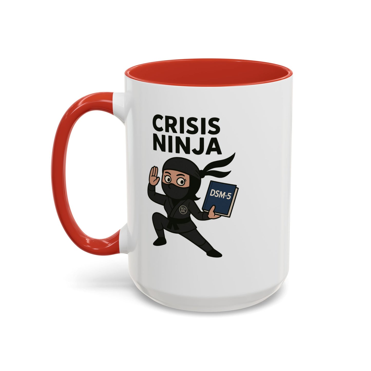 Mental Health "Crisis Ninja" -Accent Mug - 15oz