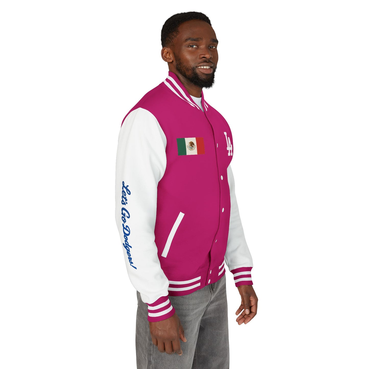 Mexican Flag Los Doyers Unisex Heavyweight - Letterman Jacket - Men & Women
