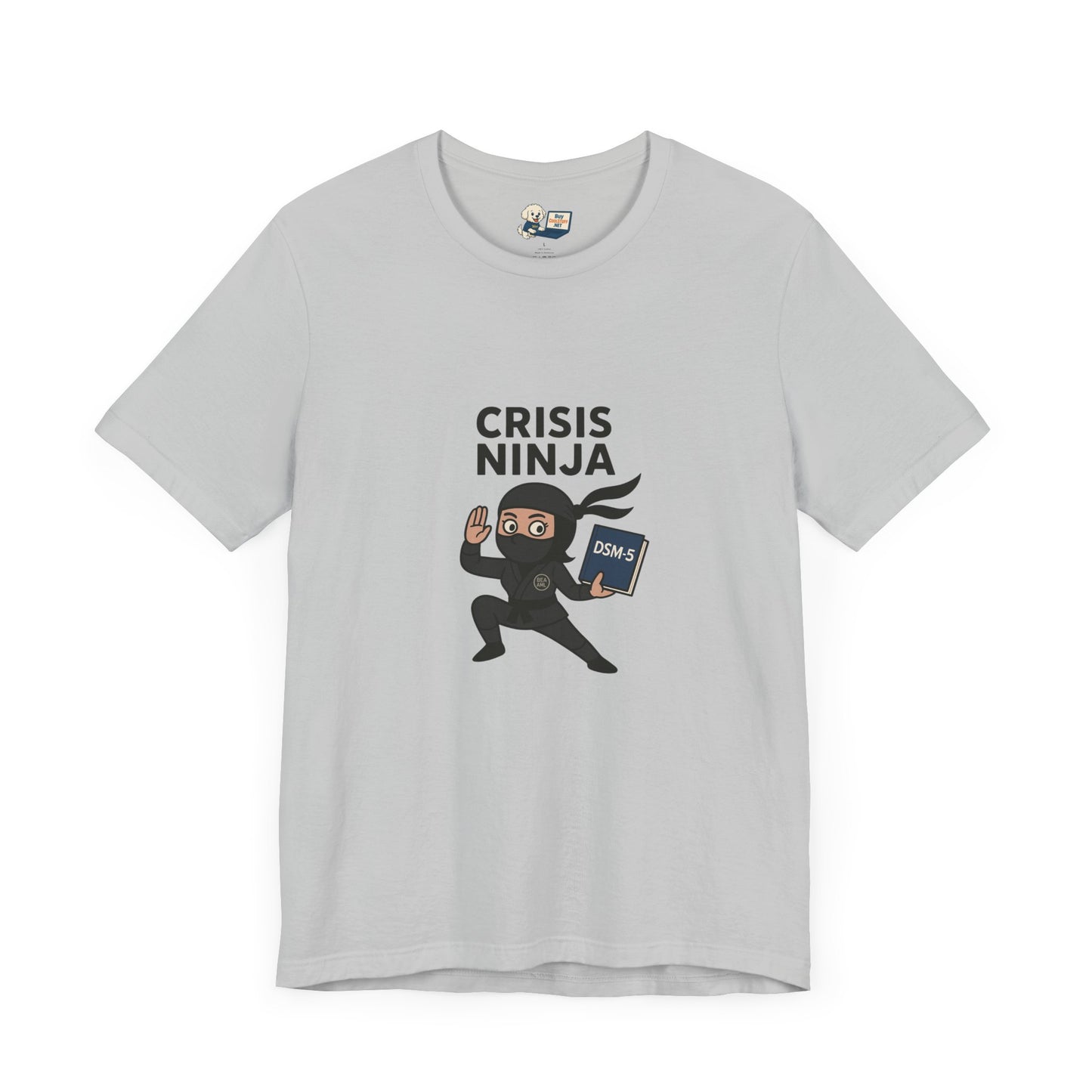 Mental Health "Crisis Ninja" Unisex Jersey Tee - Fun & Quirky Design for Everyday Heroes
