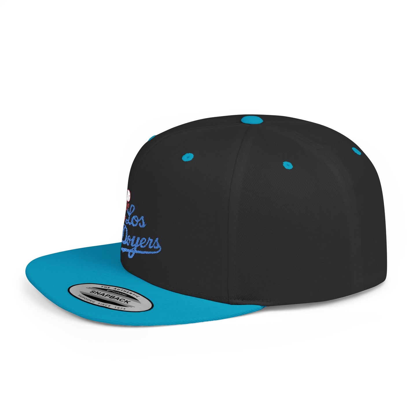 Los Doyers Embroidery Stylish Flat Bill Snapback Cap