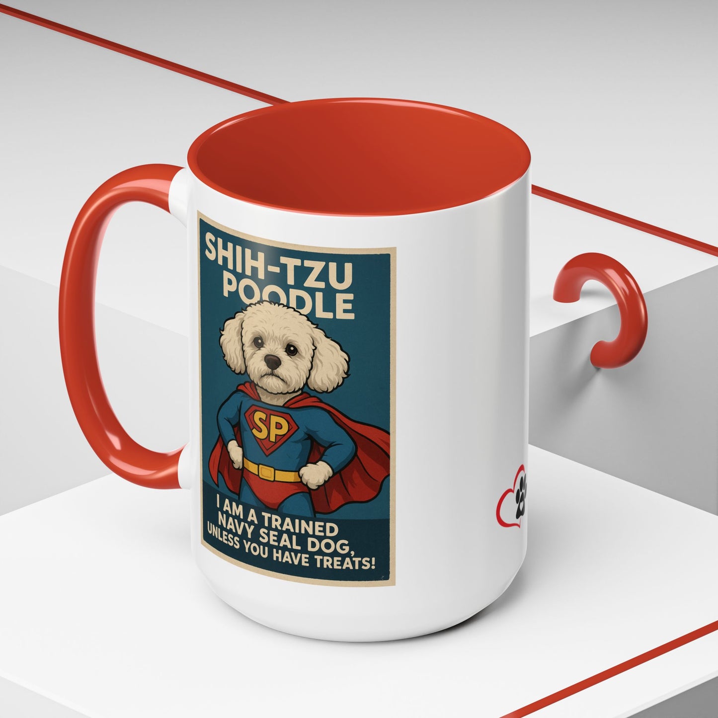 Shih-Tzu Poodle "Super Hero" Coffee Mug - Fun 15oz Accent Mug for Dog Lovers