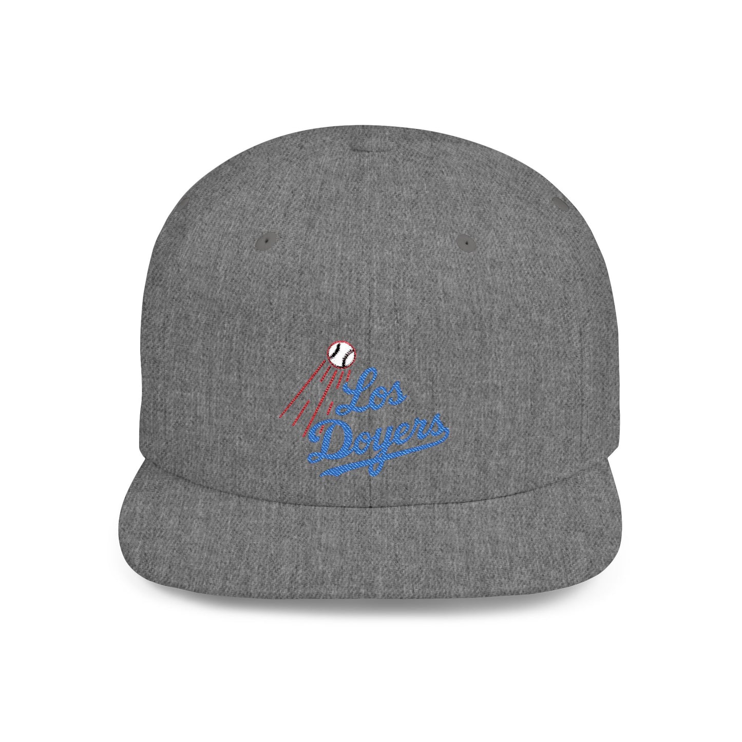 Los Doyers Embroidery Stylish Flat Bill Snapback Cap