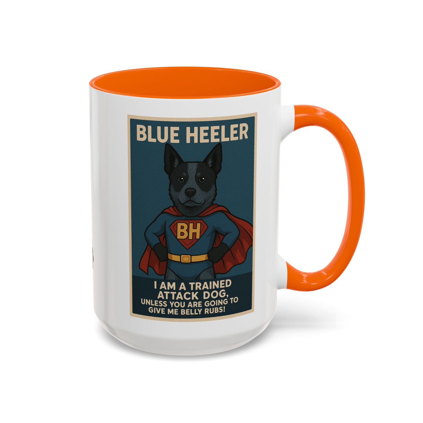 Blue Heeler "Superhero" Coffee Mug - Fun 15oz Accent Mug for Dog Lovers