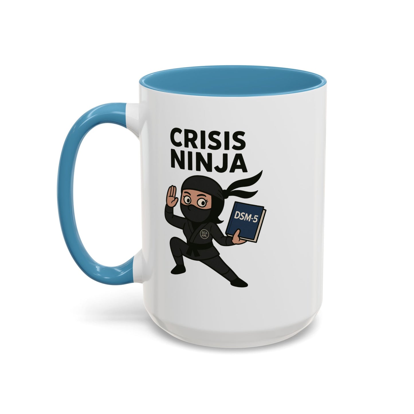 Mental Health "Crisis Ninja" -Accent Mug - 15oz