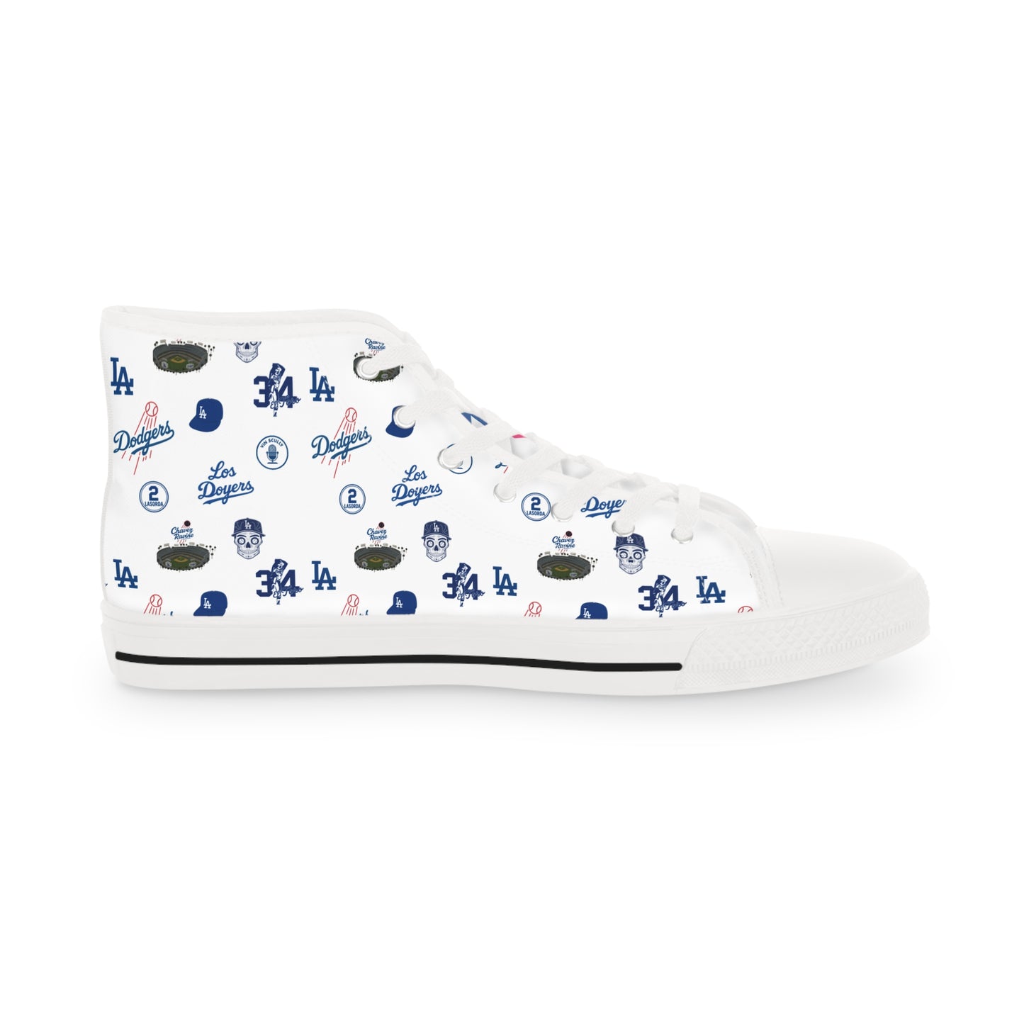 Dodgers "Multi Logo Kicks" Men's High Top Sneakers - Original Design