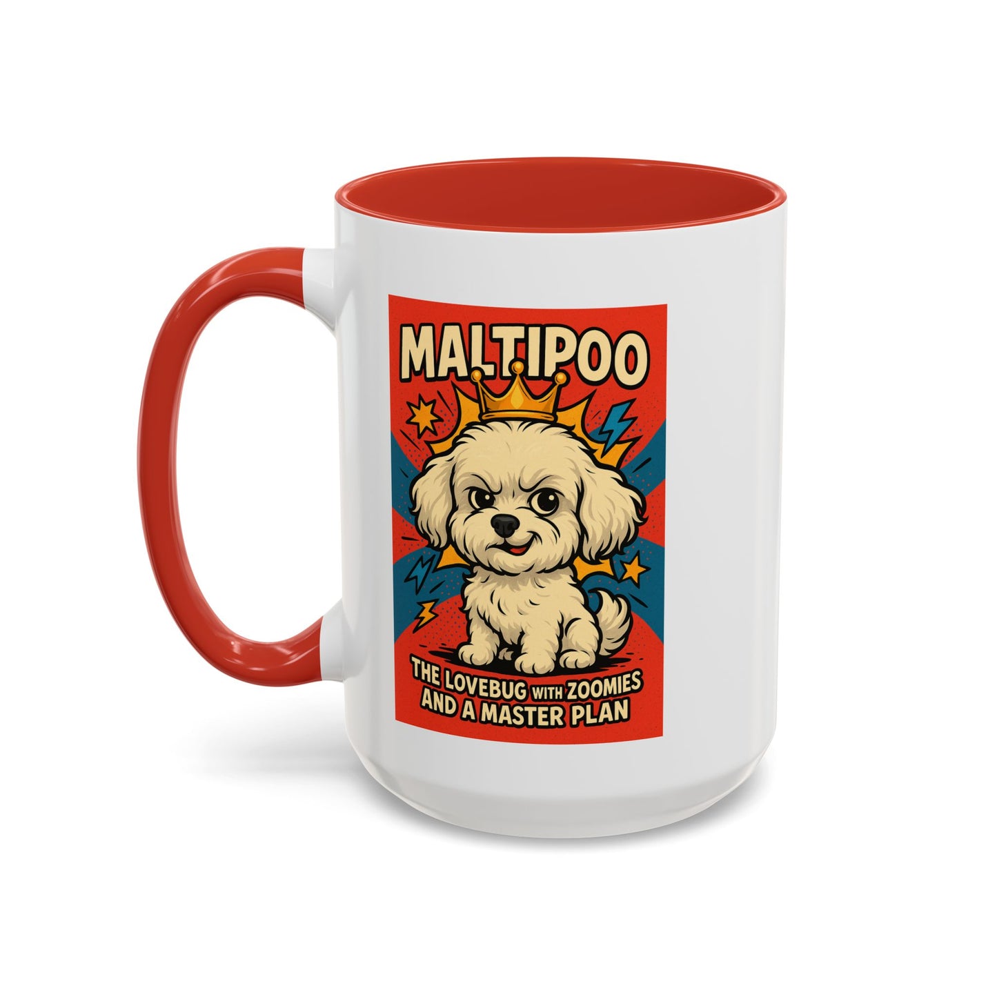 Maltipoo Lovebug Coffee Mug - Fun 15oz Accent Mug for Dog Lovers