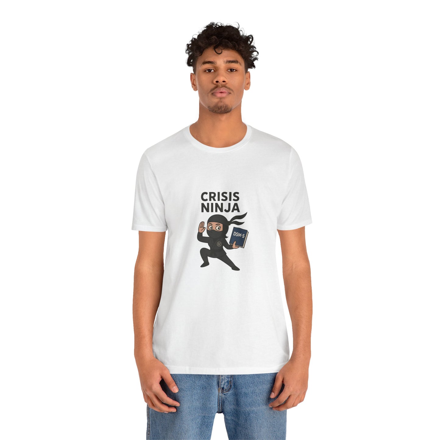Mental Health "Crisis Ninja" Unisex Jersey Tee - Fun & Quirky Design for Everyday Heroes