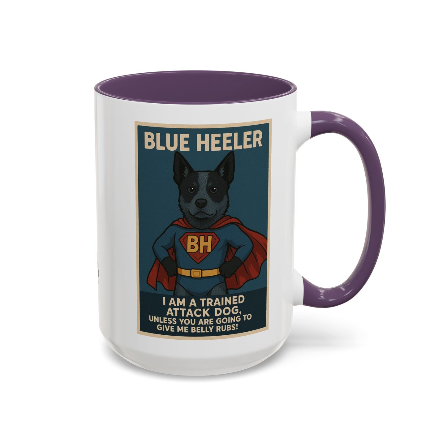 Blue Heeler "Superhero" Coffee Mug - Fun 15oz Accent Mug for Dog Lovers