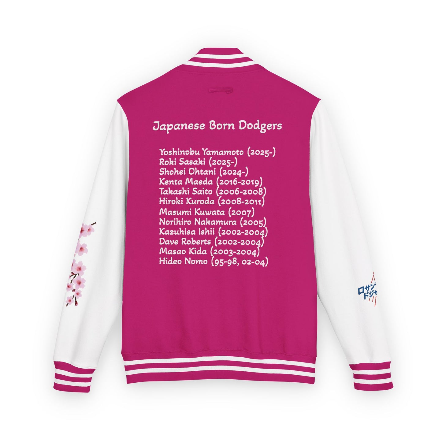 Dodgers Japanese Born Players Tribute Design Unisex Heavyweight Letterman Jacket -Men & Women