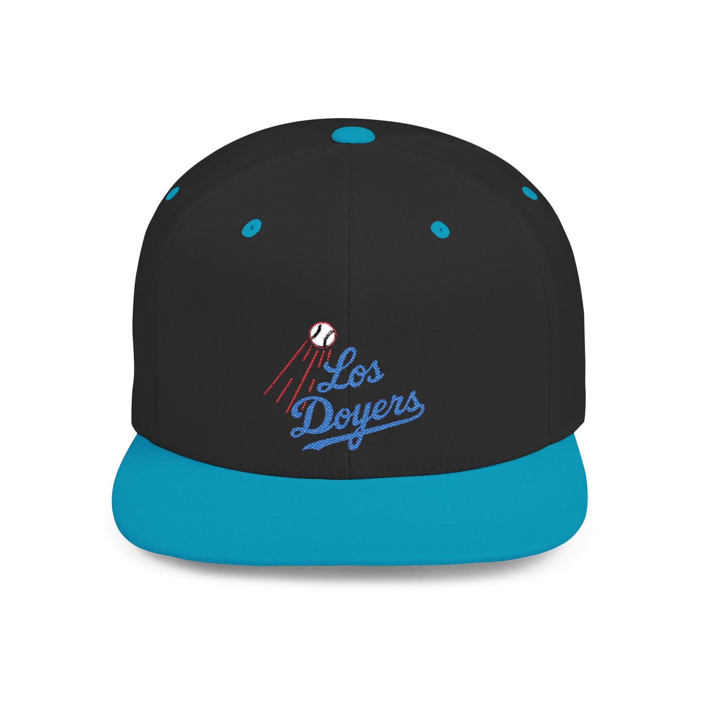Los Doyers Embroidery Stylish Flat Bill Snapback Cap