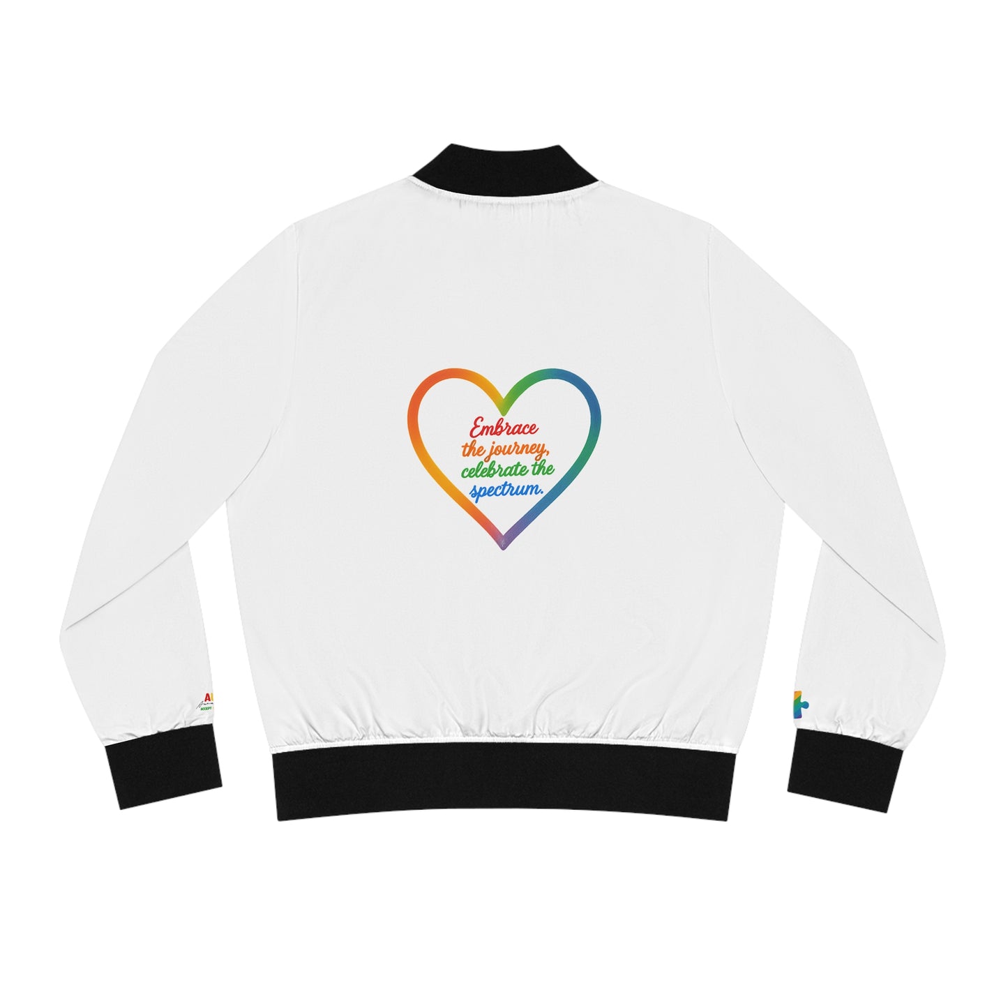 Autism Awareness - Women's Bomber Jacket with Colorful Awareness Ribbon - Fashionable & Empowering Outerwear