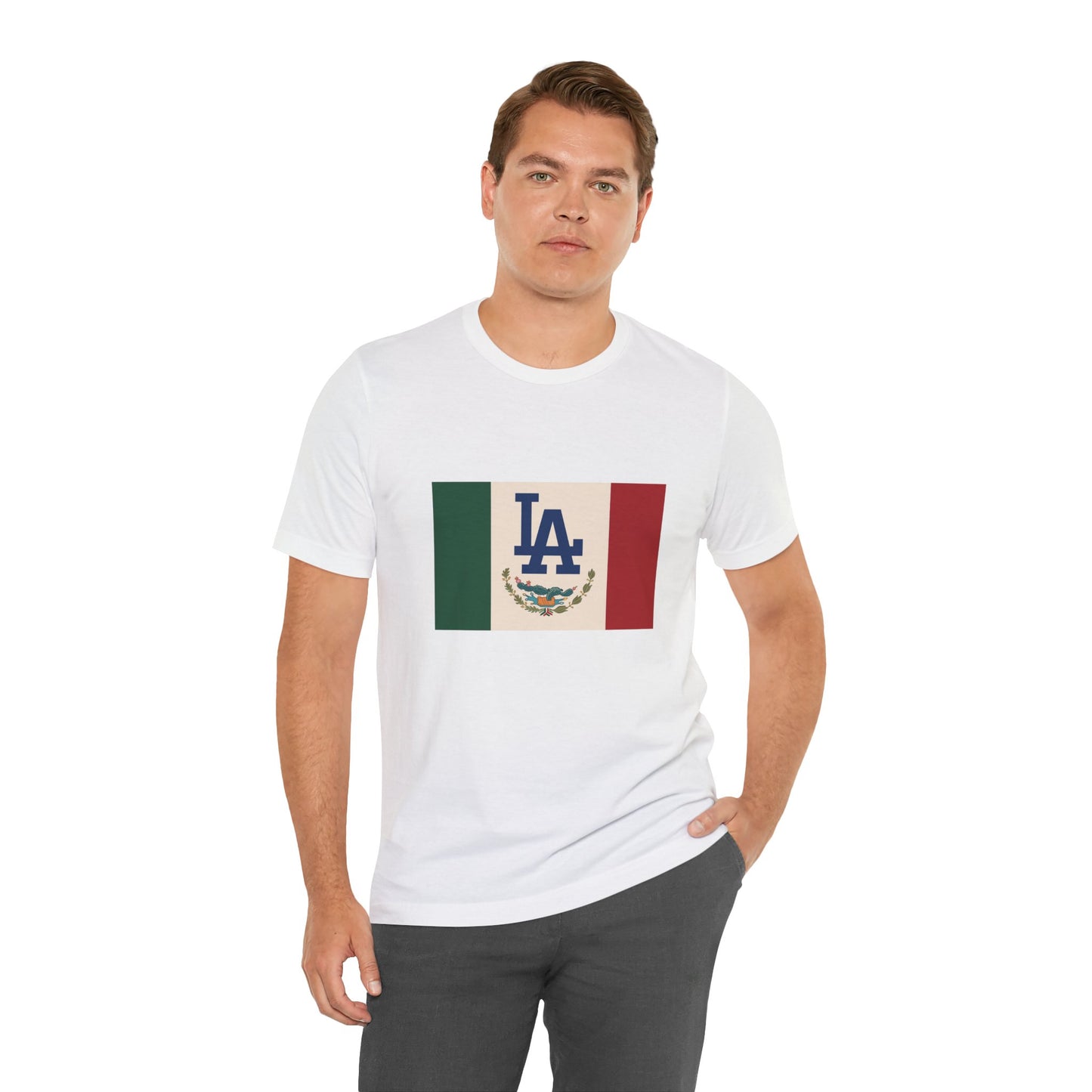 Mexican Pride LA Dodgers Flag Tee - Unisex Jersey Short Sleeve T-Shirt