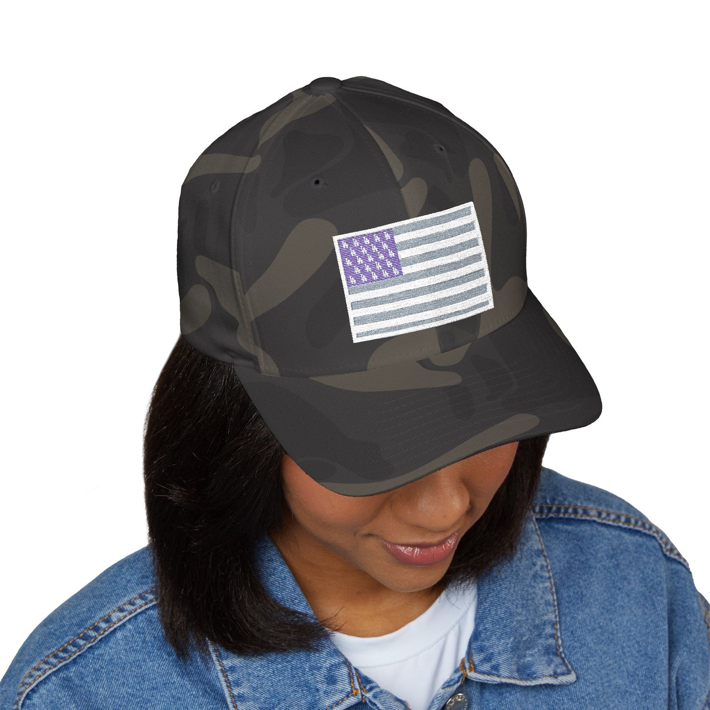 Dodgers American Flag with "LA" logo stars- Embroidered Baseball Cap - Original Design
