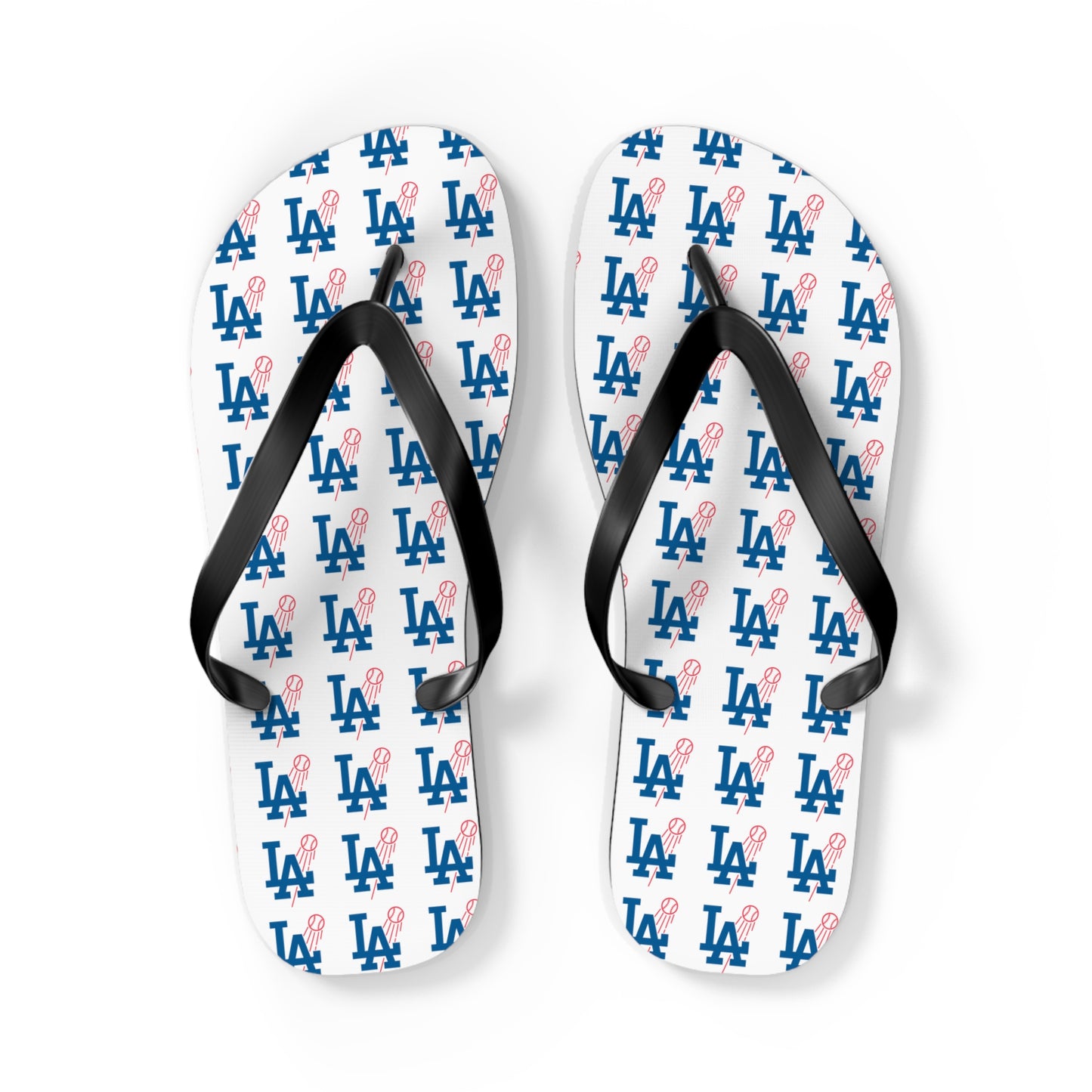 Unisex L.A. Logo Dodgers Flip Flops - Summer Beach Sandals for Fans