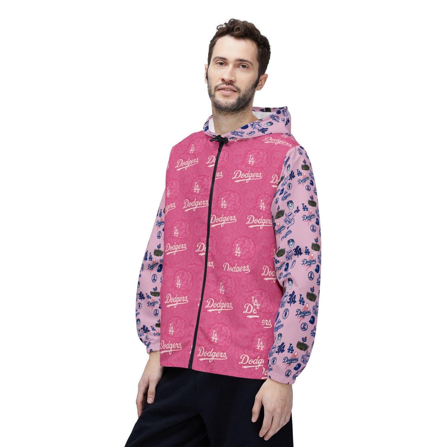 Pink Dodgers Windbreaker Jacket for Game Day