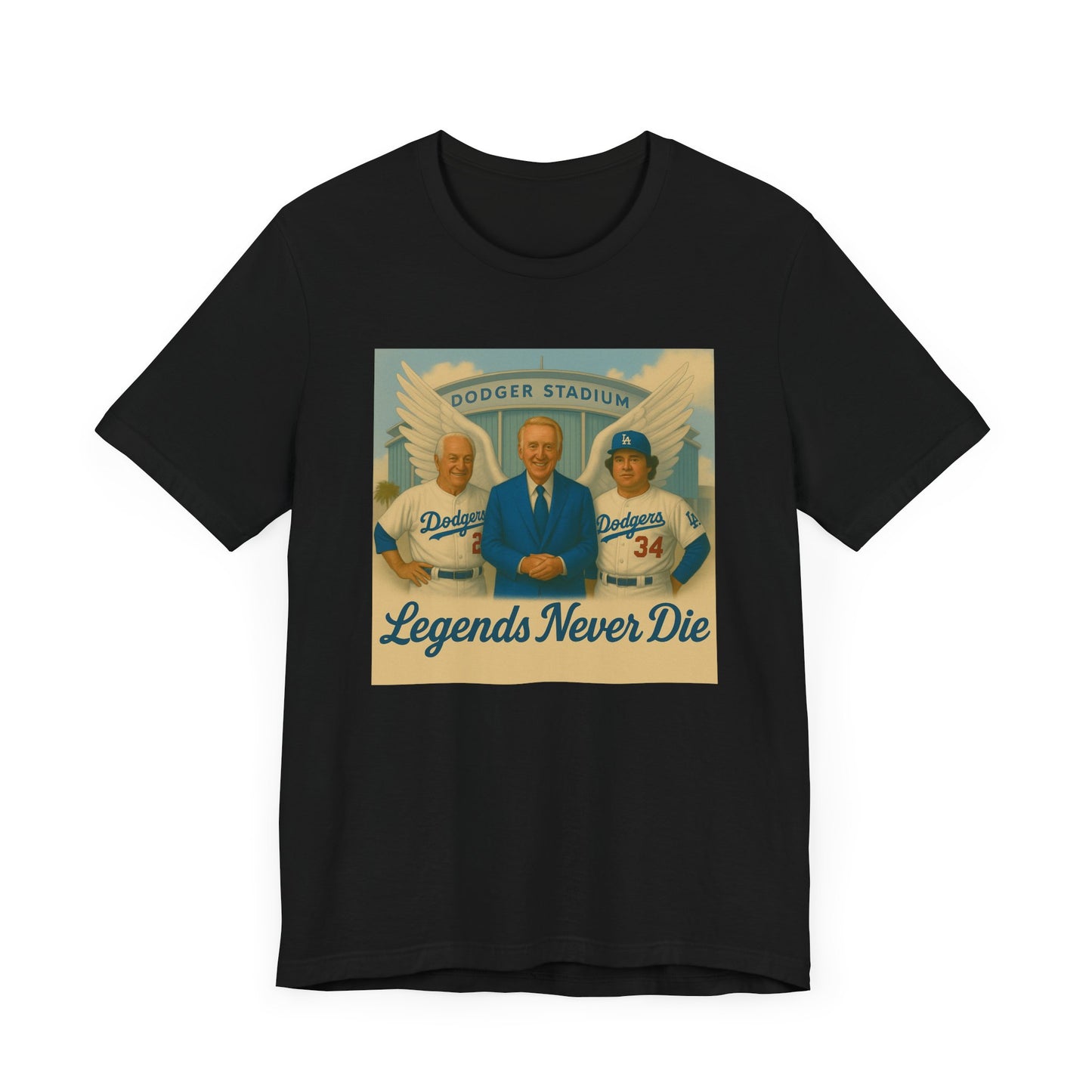 "Legends Never Die" Los Angeles Dodgers Tribute Tee - Unisex Jersey Short Sleeve