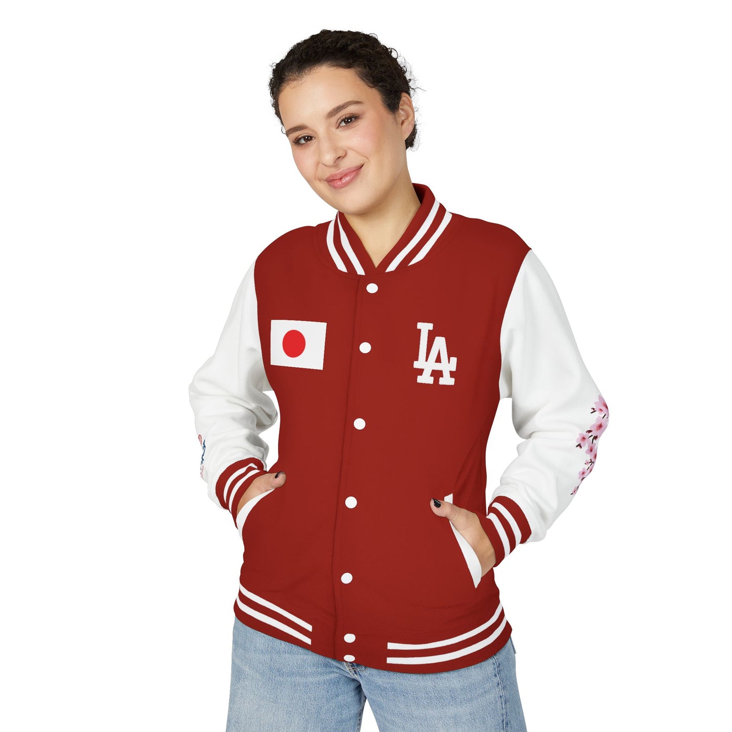 Dodgers Japanese Born Players Tribute Design Unisex Heavyweight Letterman Jacket -Men & Women