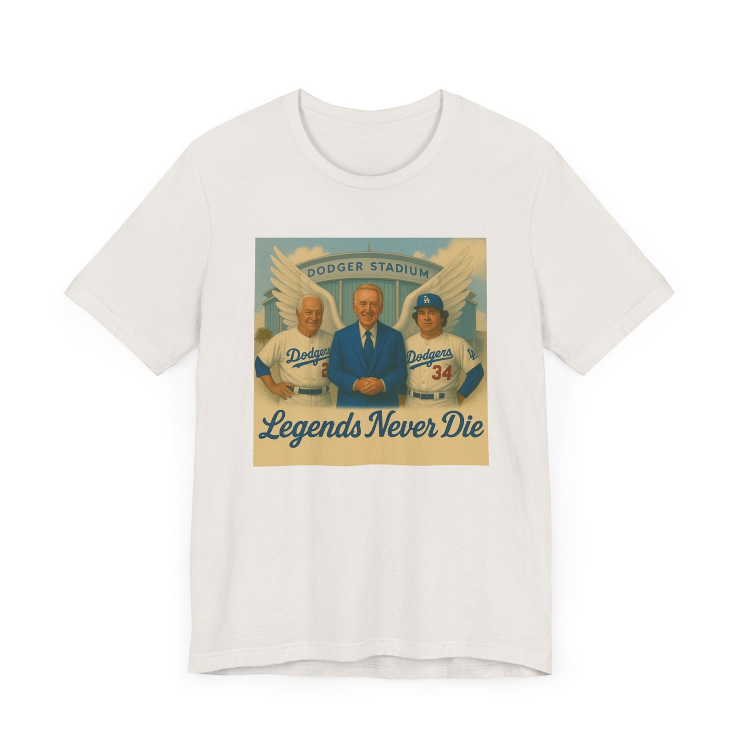 "Legends Never Die" Los Angeles Dodgers Tribute Tee - Unisex Jersey Short Sleeve