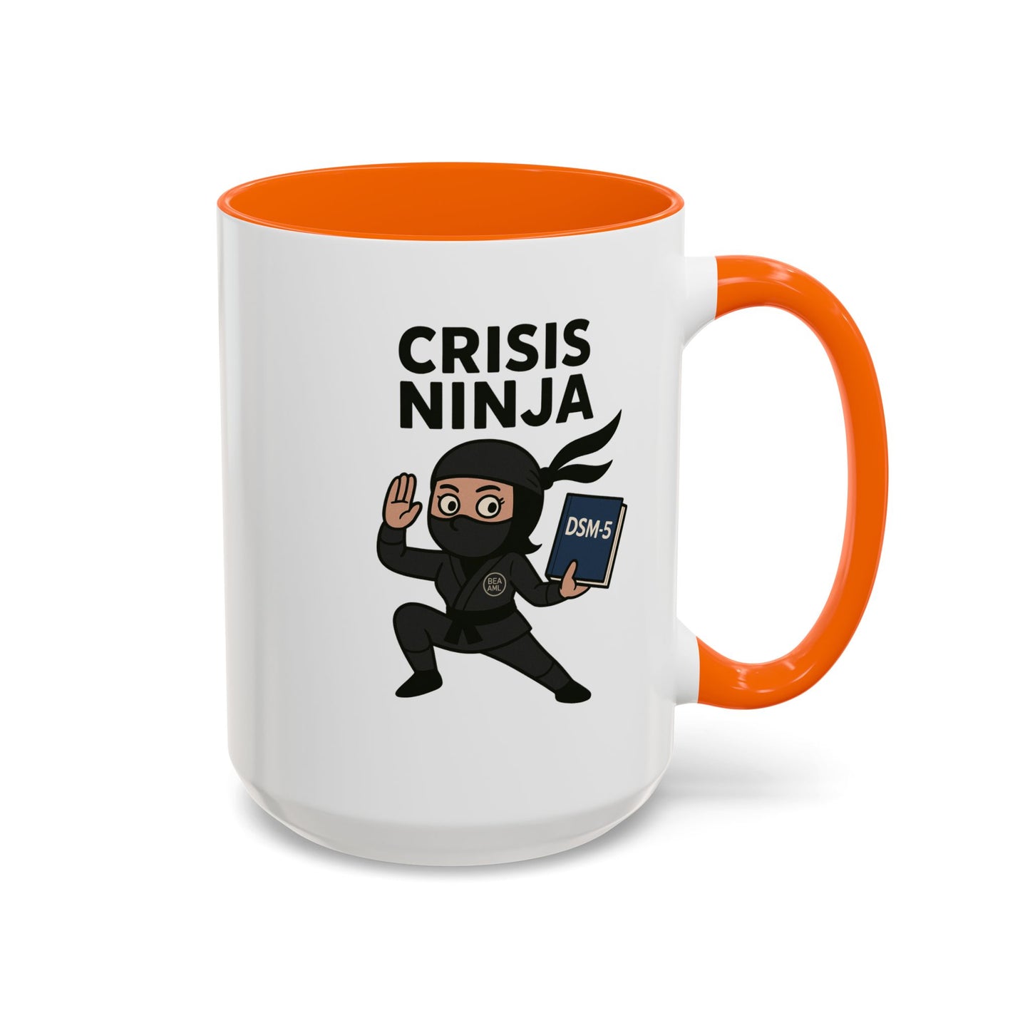 Mental Health "Crisis Ninja" -Accent Mug - 15oz