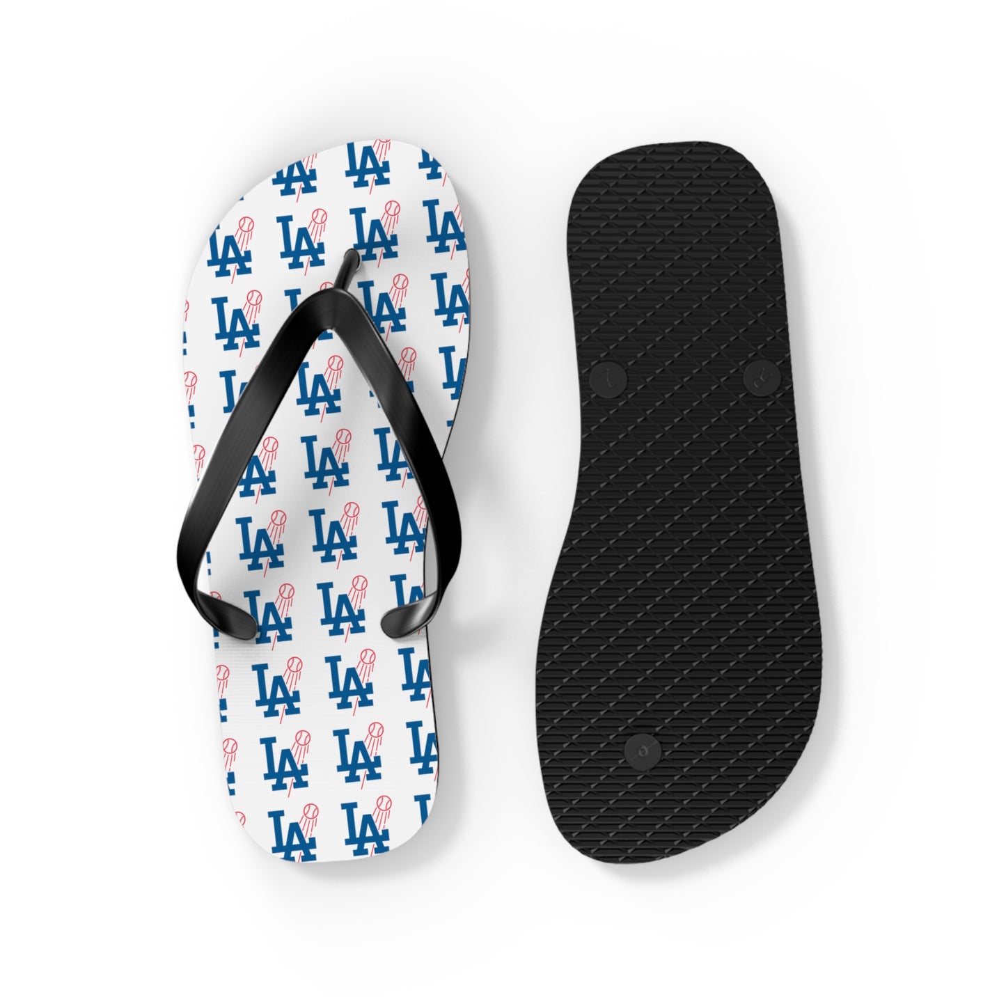 Unisex L.A. Logo Dodgers Flip Flops - Summer Beach Sandals for Fans