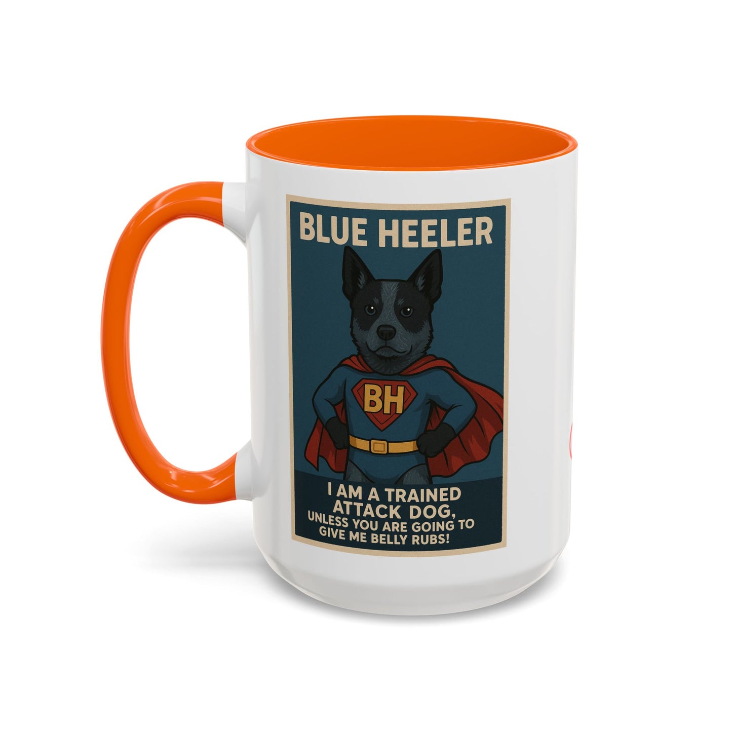 Blue Heeler "Superhero" Coffee Mug - Fun 15oz Accent Mug for Dog Lovers