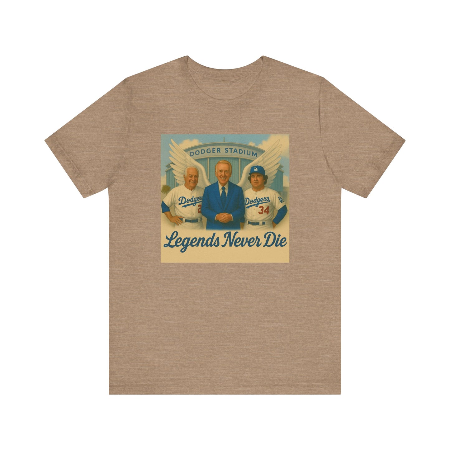 "Legends Never Die" Los Angeles Dodgers Tribute Tee - Unisex Jersey Short Sleeve