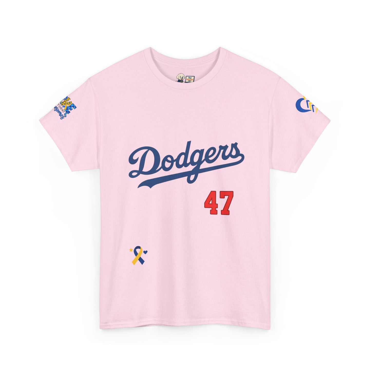 Down Syndrome Awareness - Dodgers Tee -Unisex Heavy Cotton Tee - Men & Women
