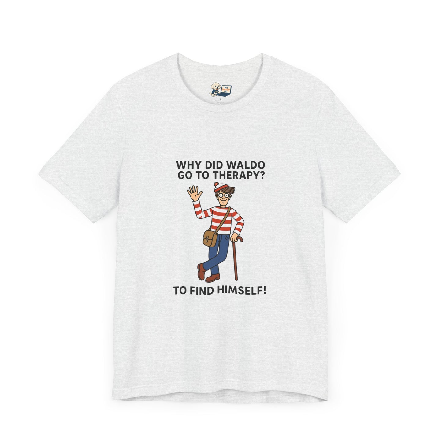 Mental Health "Waldo" Unisex Jersey Tee - Fun & Quirky Design for Everyday Heroes