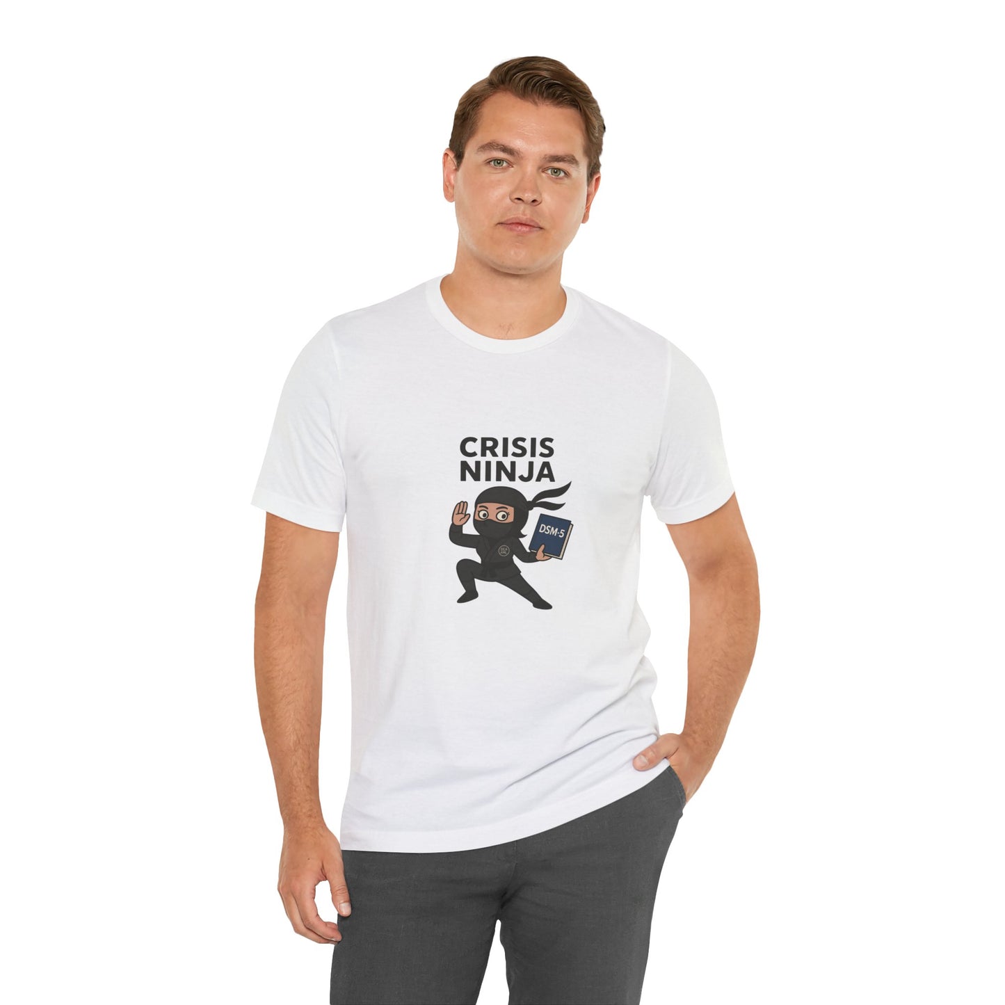 Mental Health "Crisis Ninja" Unisex Jersey Tee - Fun & Quirky Design for Everyday Heroes