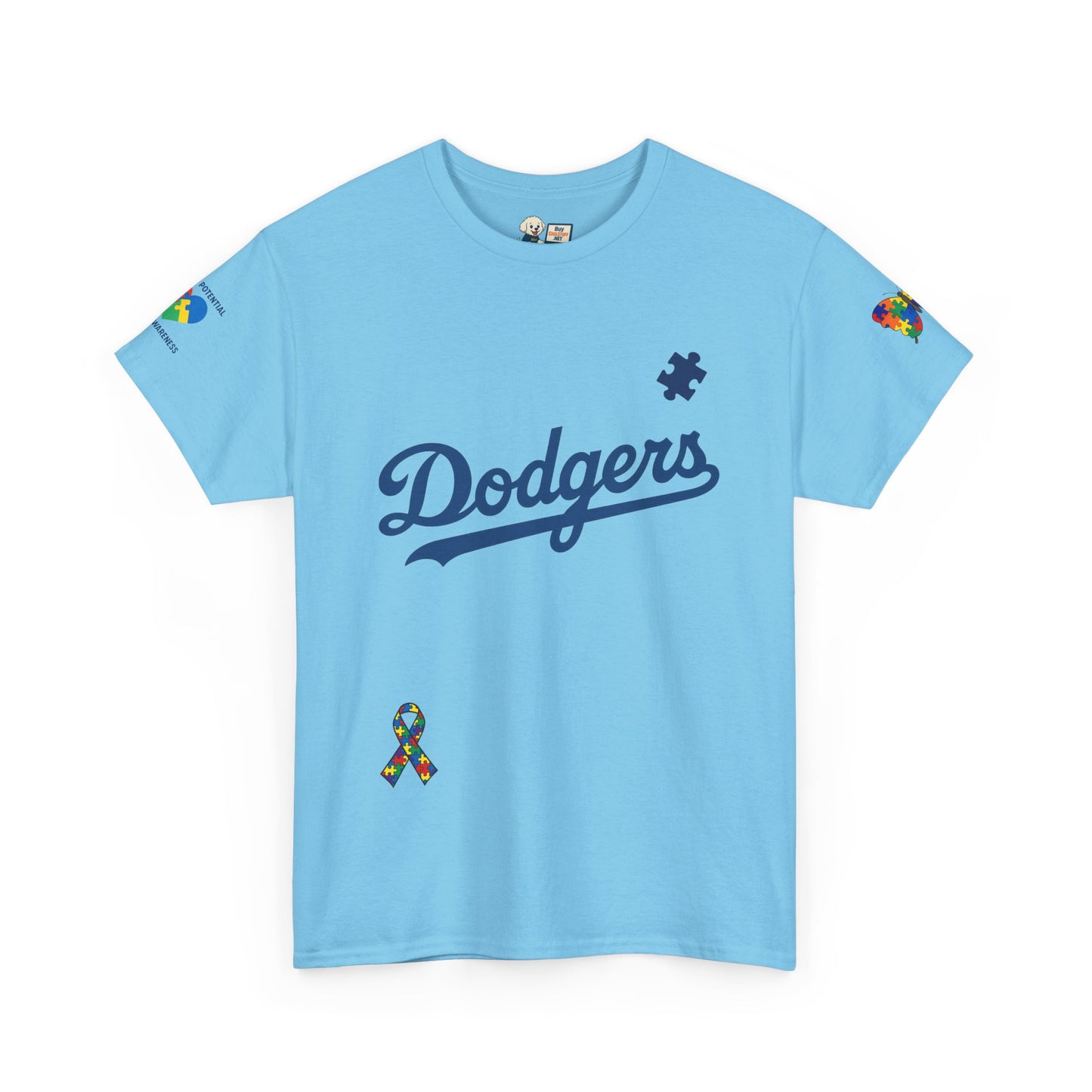Autism Awareness - Dodgers Tee -Unisex Heavy Cotton Tee - Men & Women