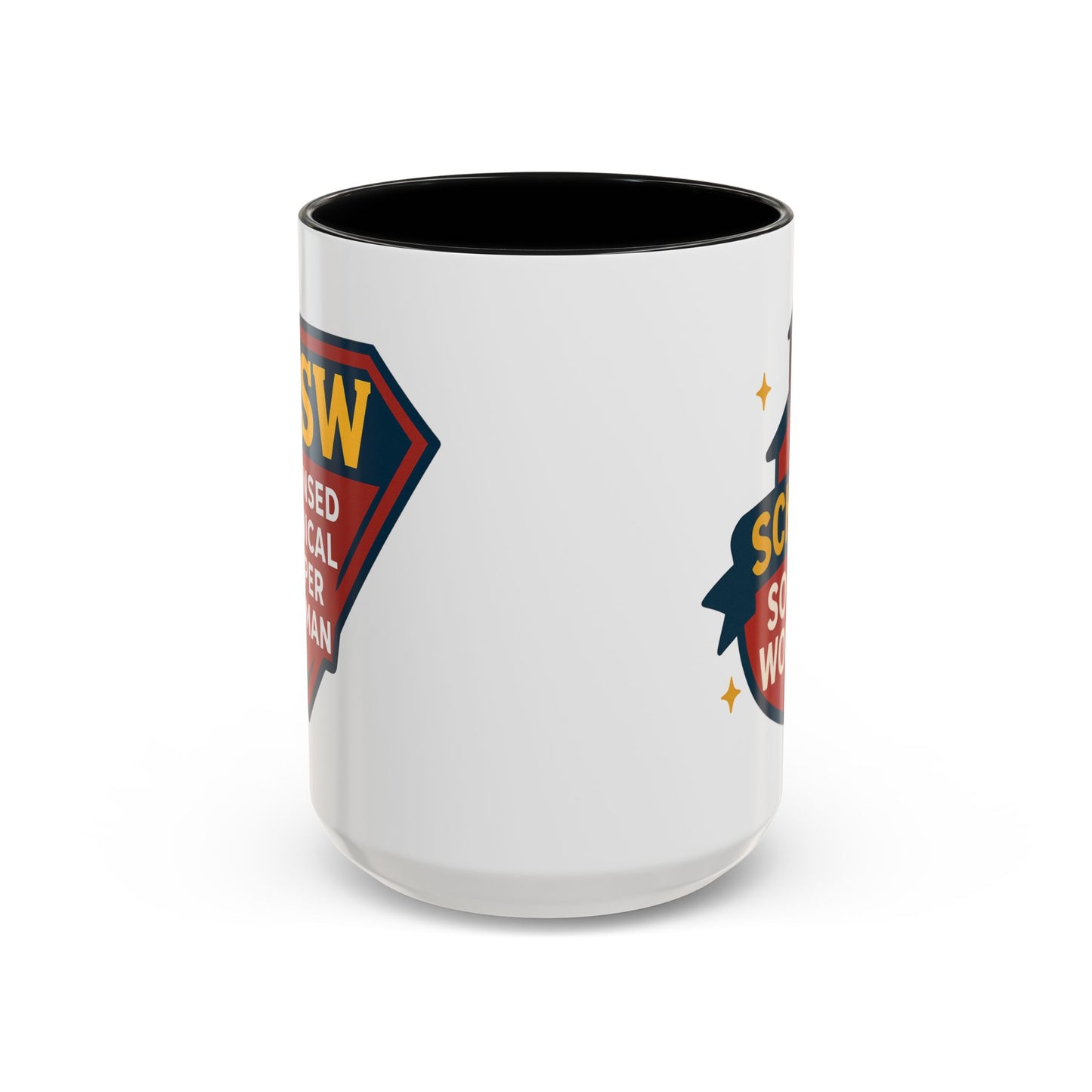 LCSW & School Social Worker Coffee Mug – Fueled by Coffee & Chaos (Various Colors)