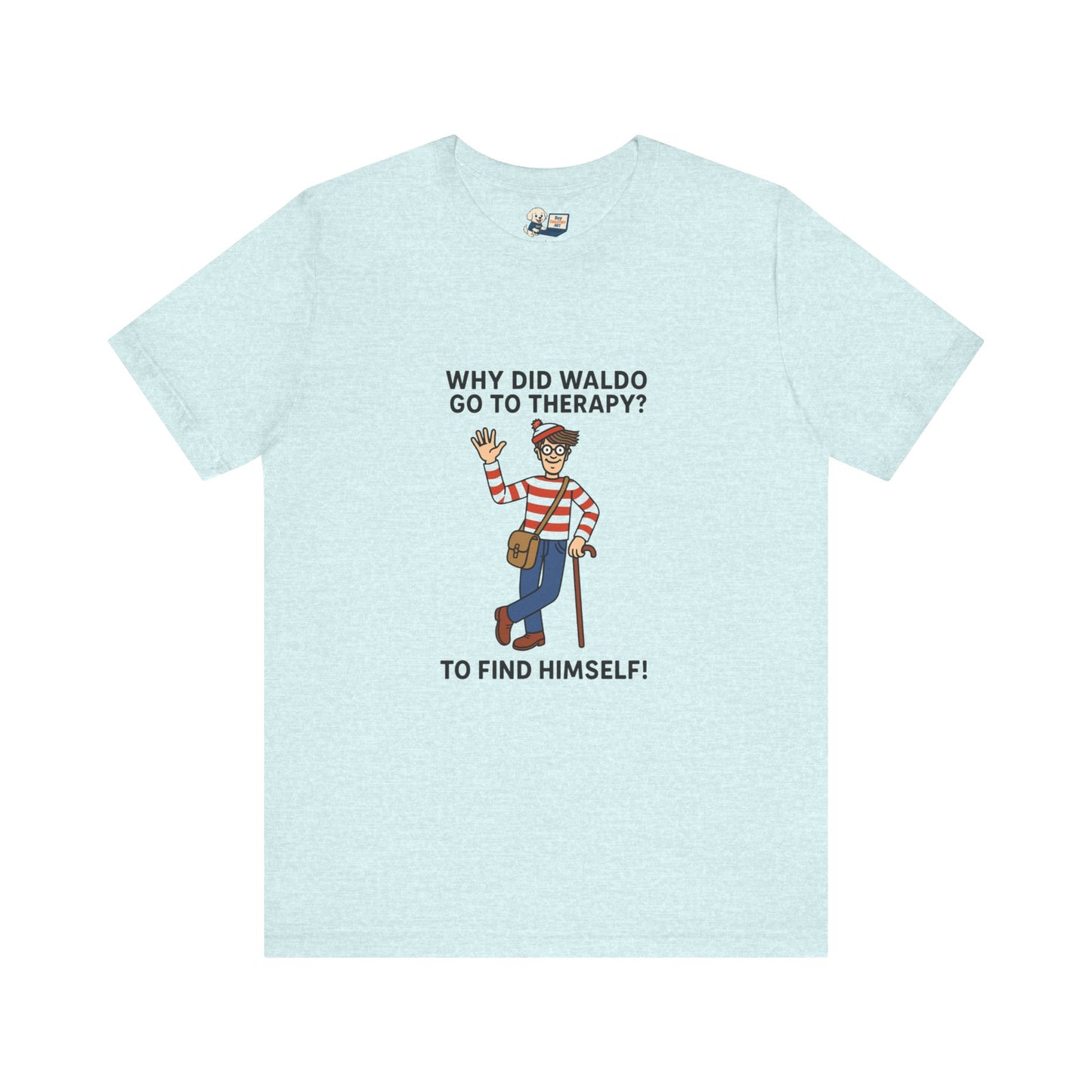 Mental Health "Waldo" Unisex Jersey Tee - Fun & Quirky Design for Everyday Heroes