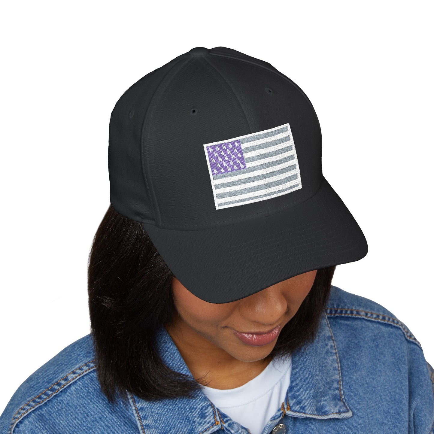 Dodgers American Flag with "LA" logo stars- Embroidered Baseball Cap - Original Design
