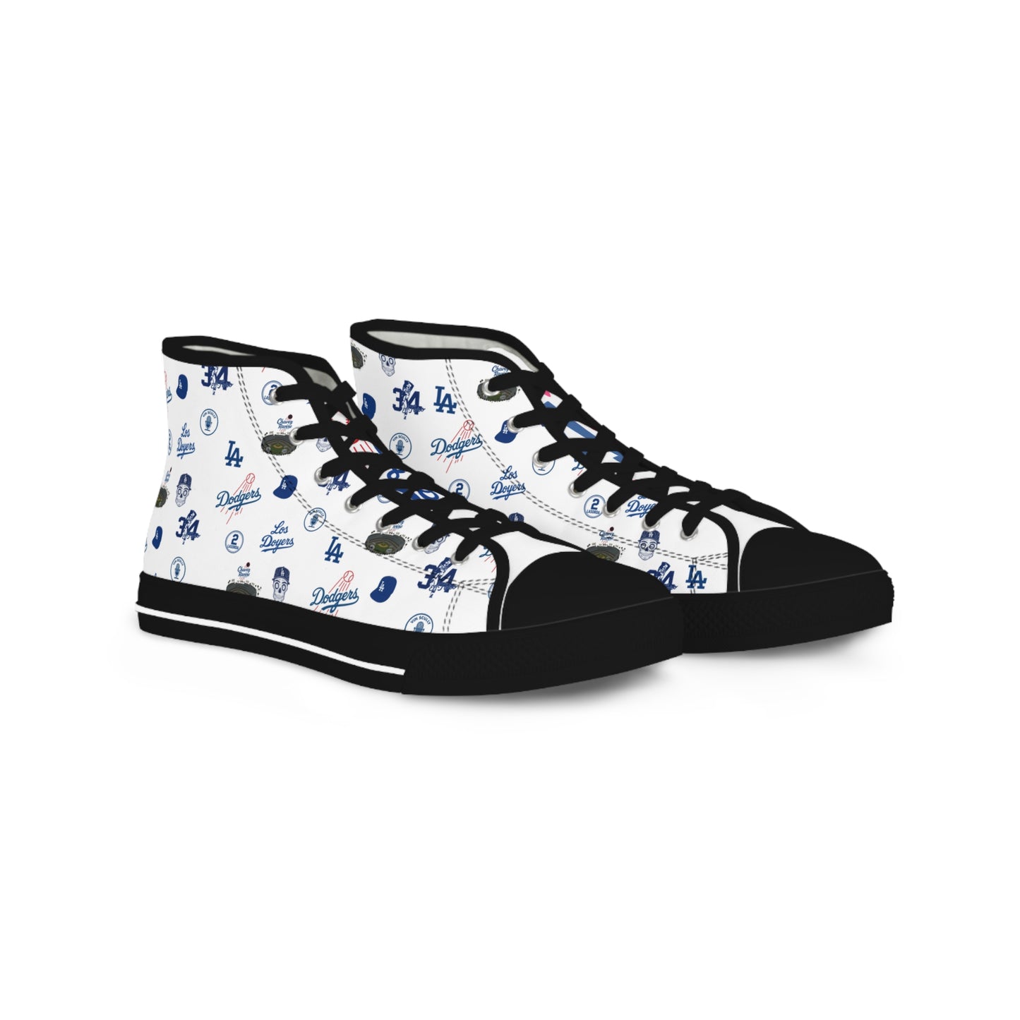 Dodgers "Multi Logo Kicks" Men's High Top Sneakers - Original Design