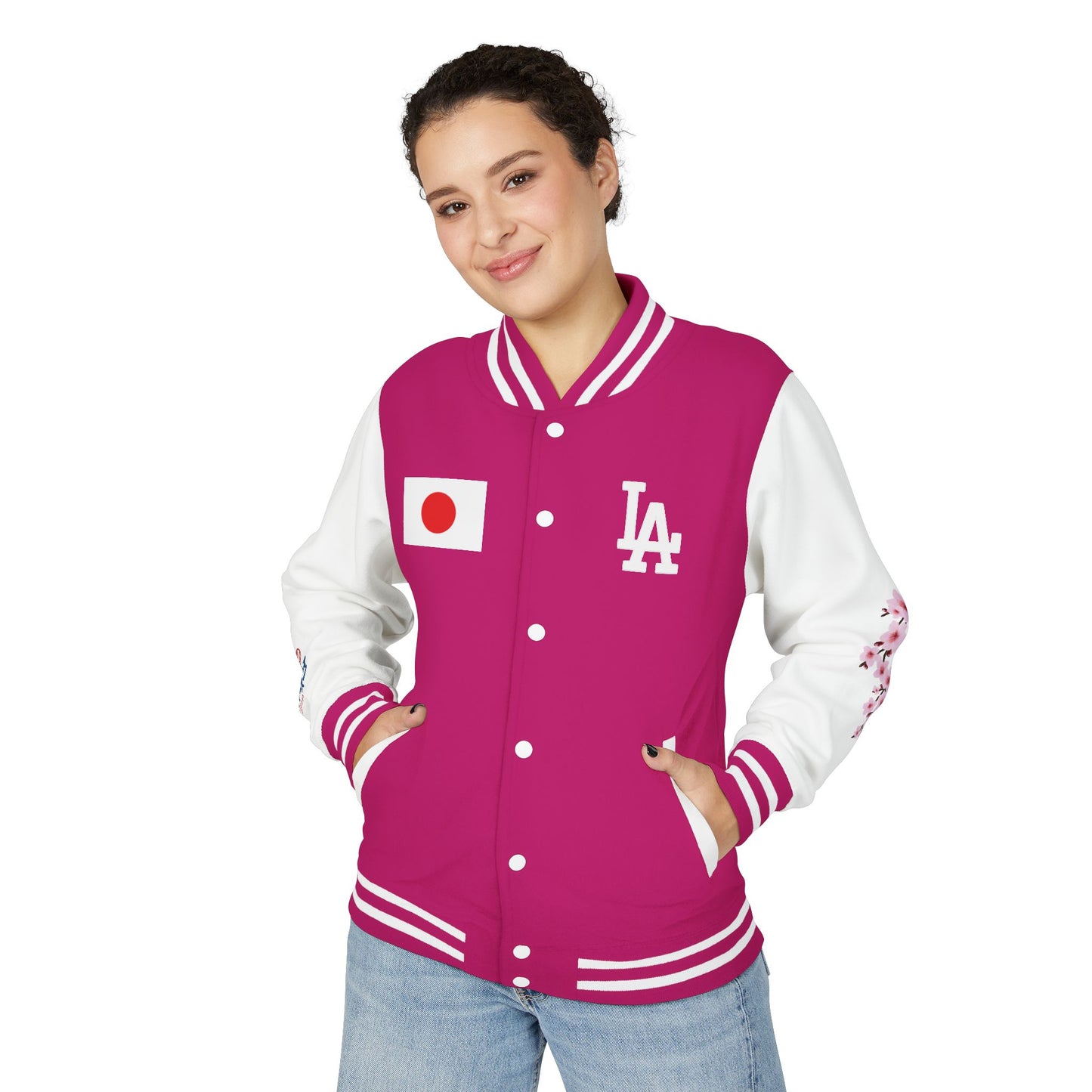 Dodgers Japanese Born Players Tribute Design Unisex Heavyweight Letterman Jacket -Men & Women