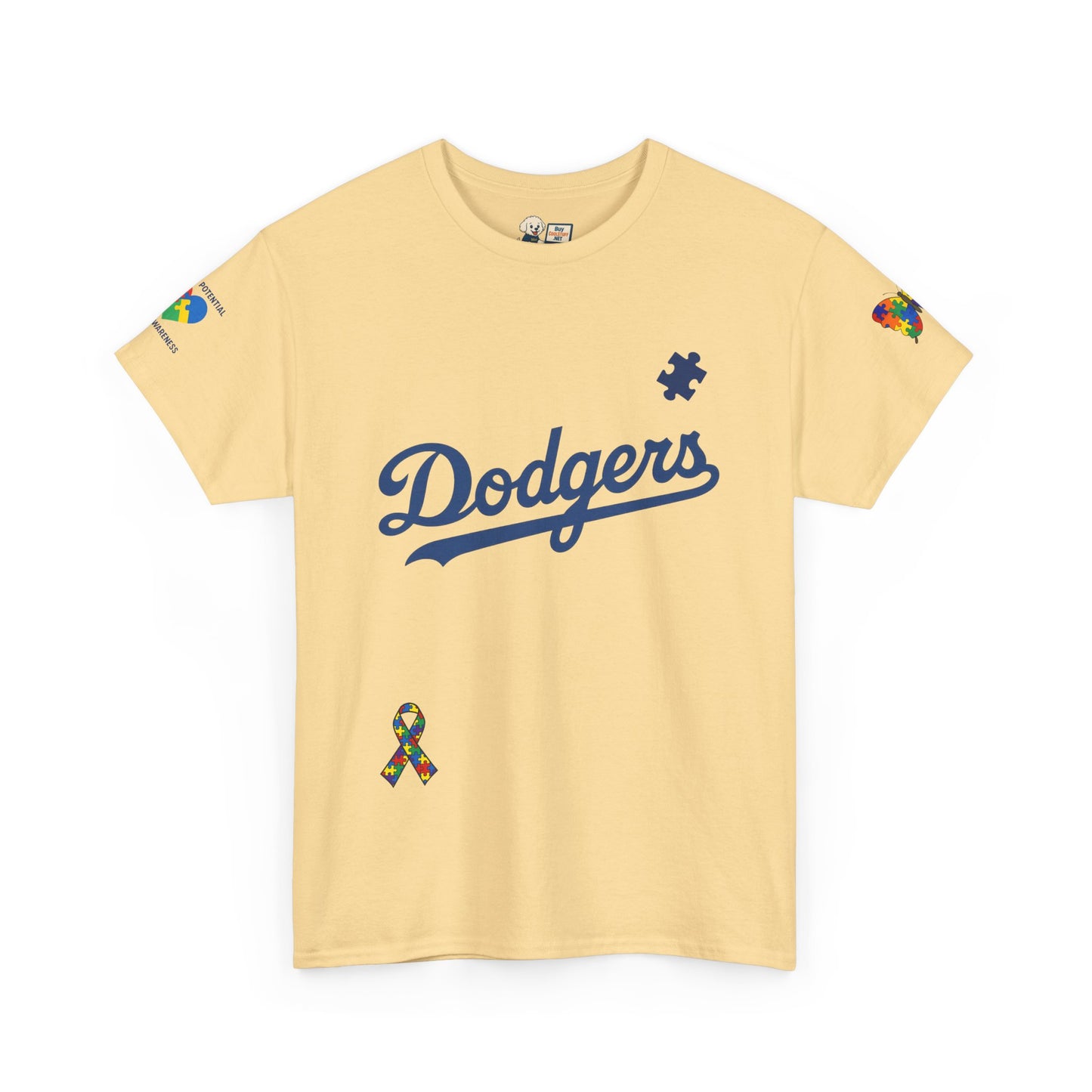 Autism Awareness - Dodgers Tee -Unisex Heavy Cotton Tee - Men & Women
