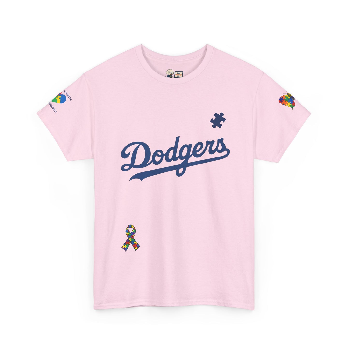 Autism Awareness - Dodgers Tee -Unisex Heavy Cotton Tee - Men & Women