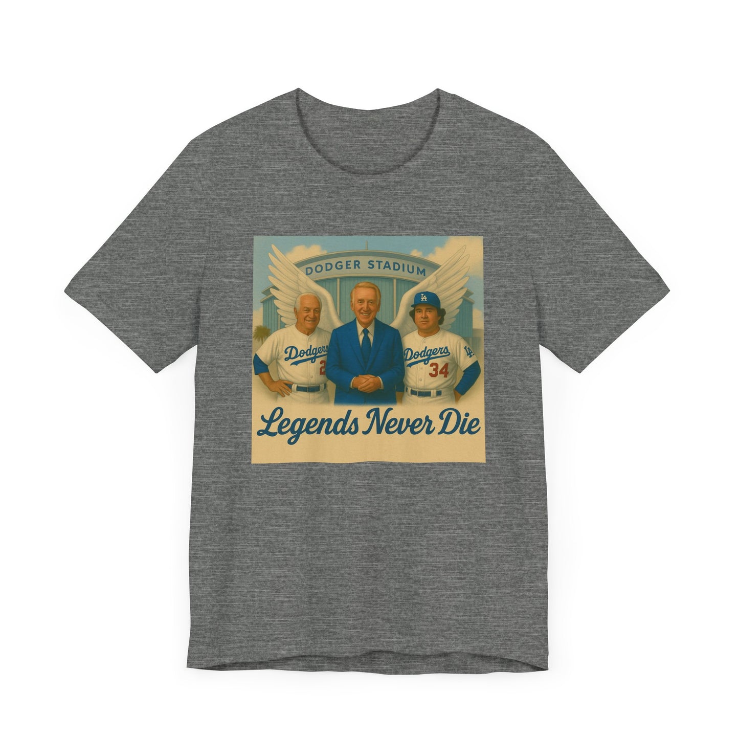 "Legends Never Die" Los Angeles Dodgers Tribute Tee - Unisex Jersey Short Sleeve