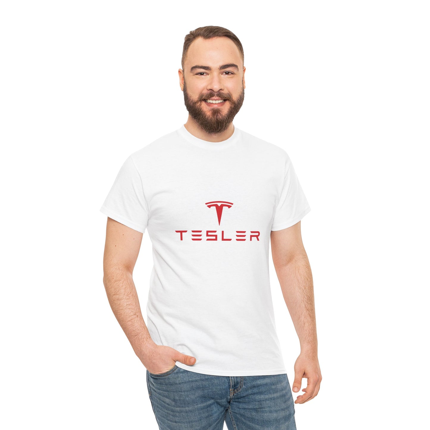 I Love Tesler - Heavy Cotton Tee - Cool Casual Wear