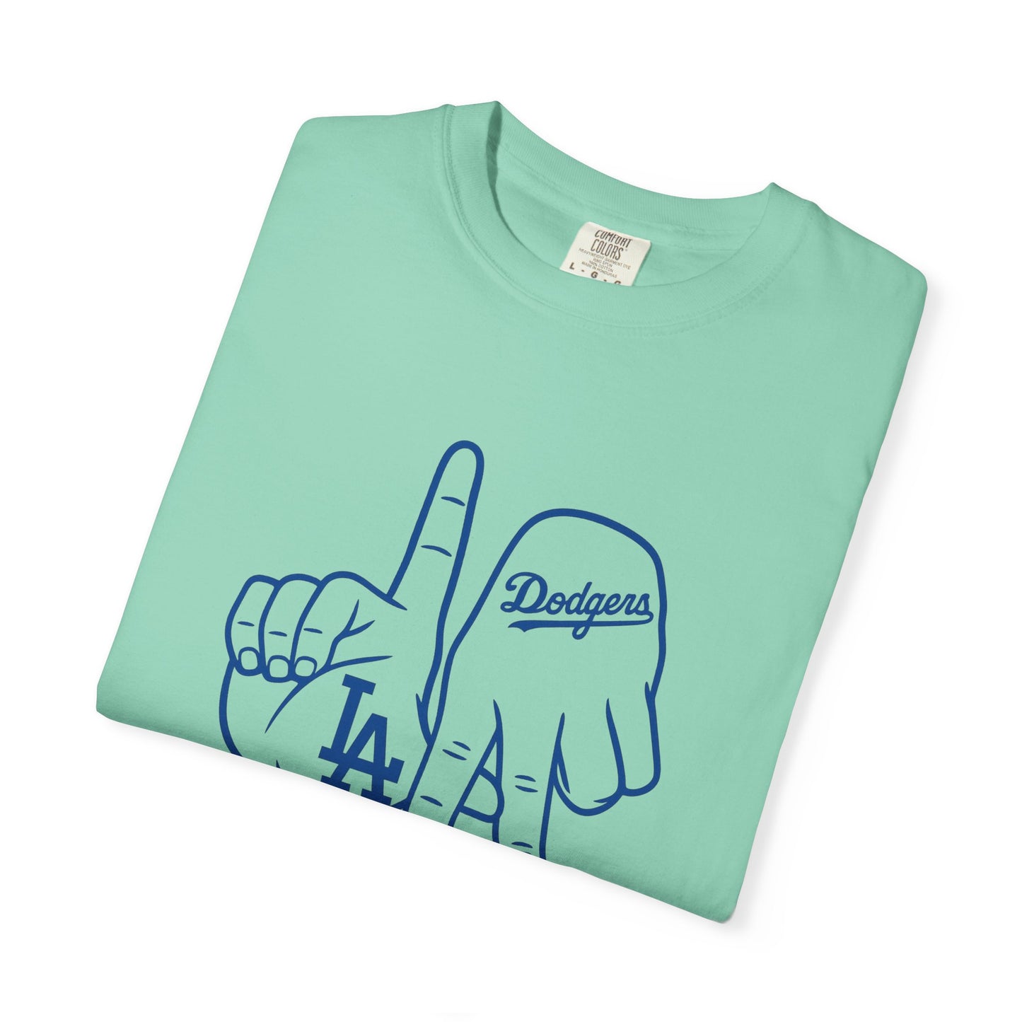 Dodgers Twisted Fingers Unisex Garment-Dyed Graphic T-Shirt - Perfect for Game Days & Casual Wear