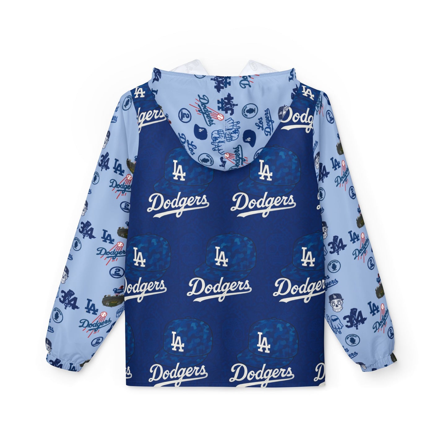 Los Angeles Dodgers "Dodger Blue & Brooklyn Blue Logos" Windbreaker Jacket - Original Design - Perfect for Game Days