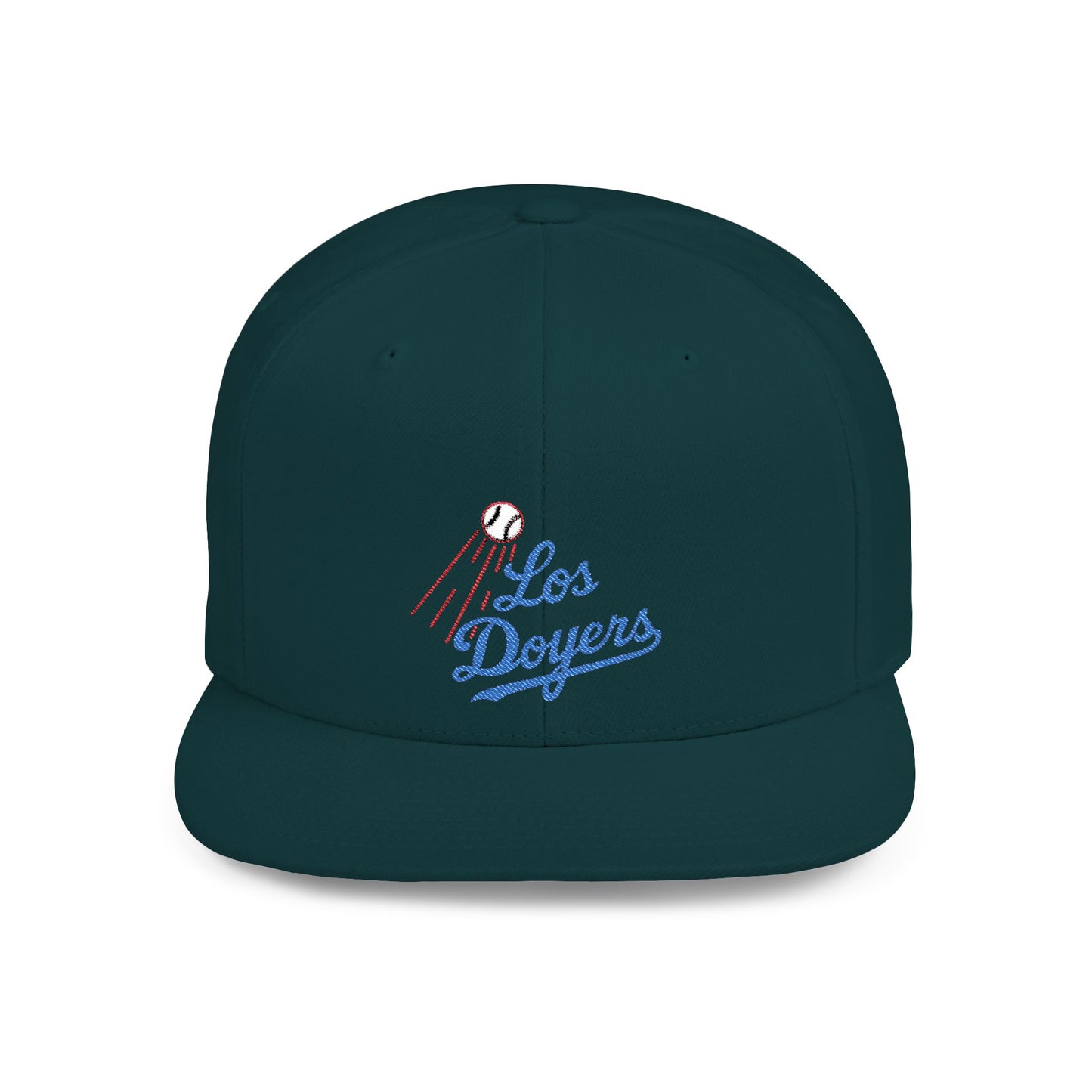 Los Doyers Embroidery Stylish Flat Bill Snapback Cap