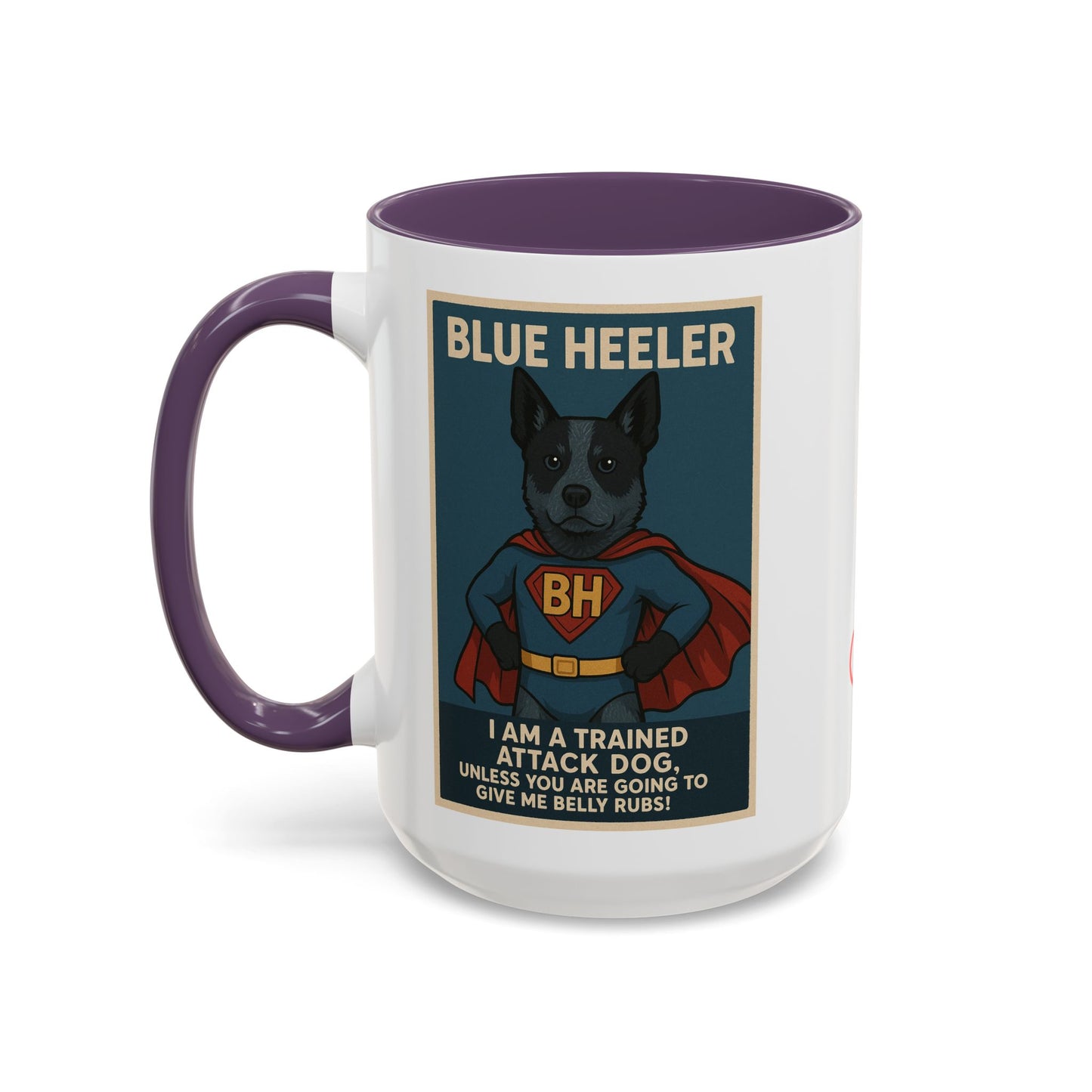 Blue Heeler "Superhero" Coffee Mug - Fun 15oz Accent Mug for Dog Lovers