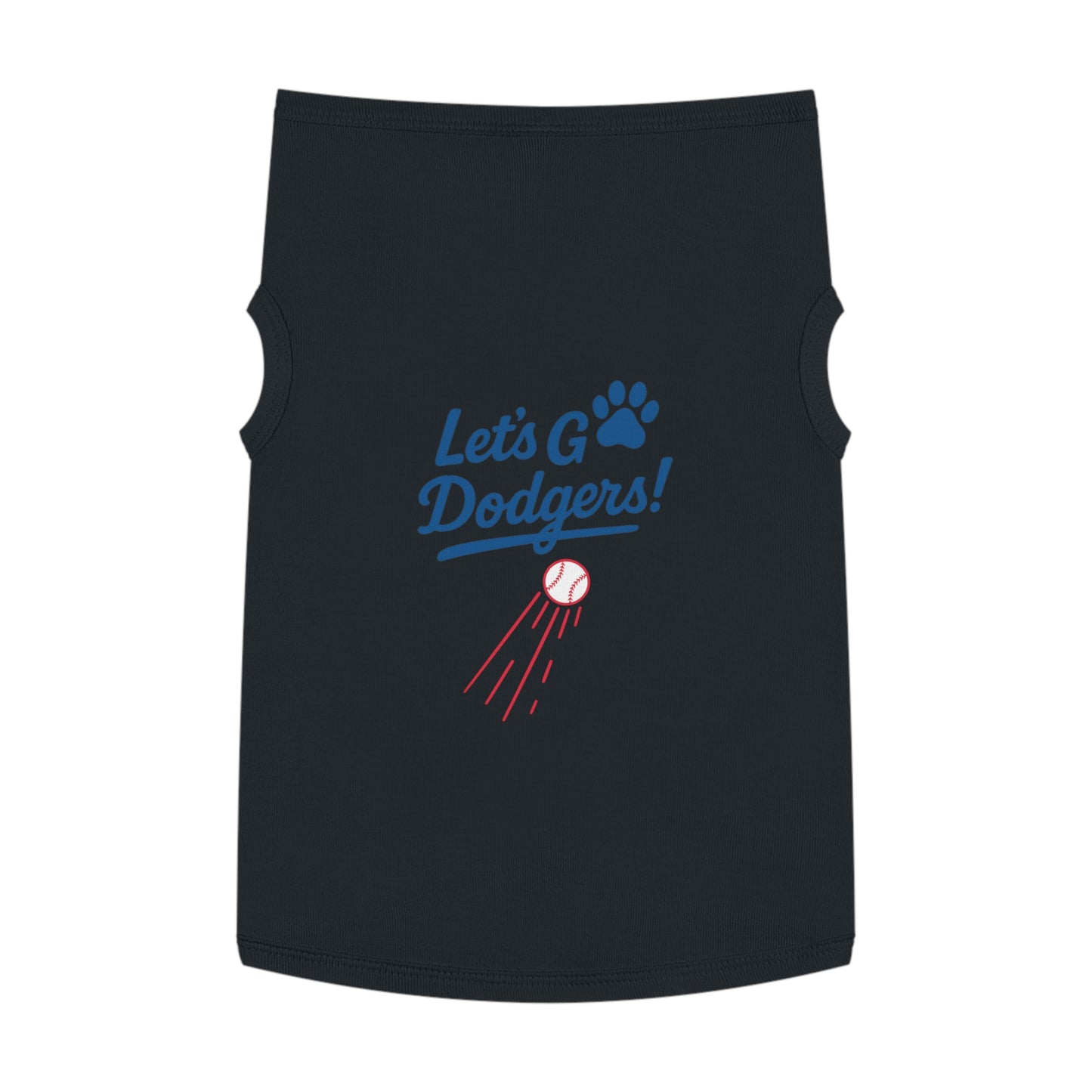 Let's Go Dodgers! Dog Tank Top - Baseball Pet Apparel - Dodgers